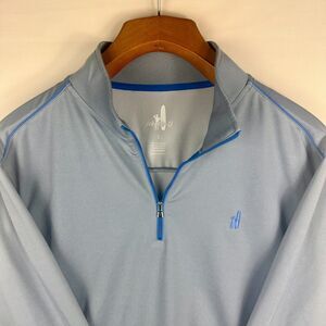 Johnnie O Mens Size Large 1/4 Zip Quarter Zip Jacket Long Sleeve Blue Surfer